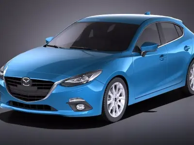 Mazda 3 Hatchback 2016 VRAY 3D model