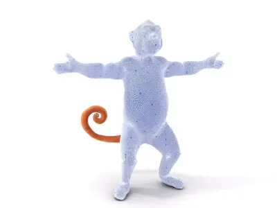 Animated Monkey Character model pack Low-poly 3D model