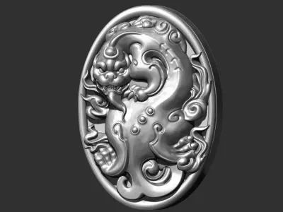 ancient oriental dragon 3D print model