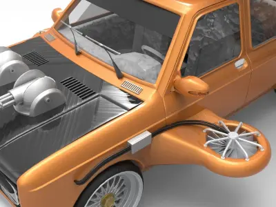 Fiat 128 turbo 3D model