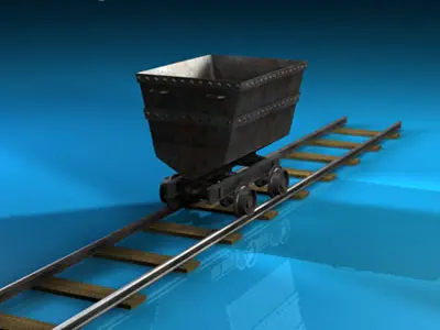 Mine cart 3D model