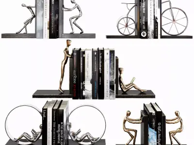 Bookends set 01 3D model