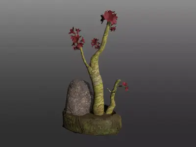 Bonsai Pot  Low-poly 3D model