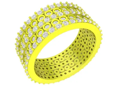 6573 Jewerly Art Luxury Diamond Band Women Ring  3D print model