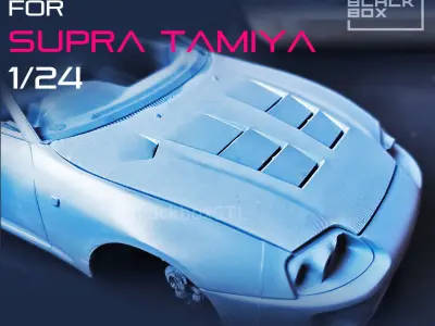 SUPRA CUSTOM HOOD FOR TAMIYA 1-24th MODELKIT 3D print model