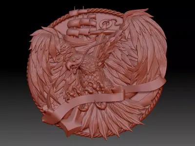 Eagle 3D print model 4