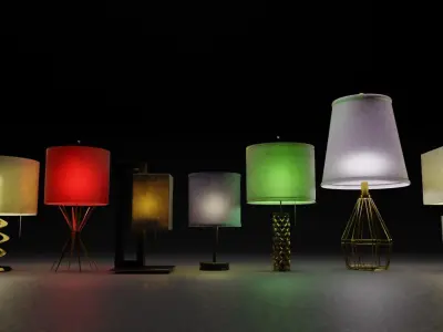 Modern Lamps 3D model
