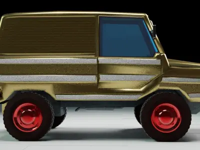 Liaz-969 gold car 3D model