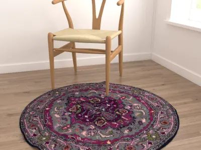 Round Rug Set 55 3D model