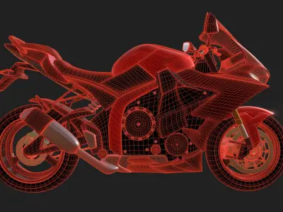 Sport Touring Motorcycle 3D model
