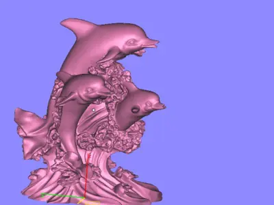 The dolphin 3D print model