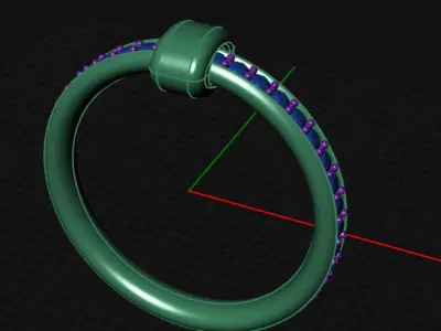 Pomellato Inspired Toghether  Ring  3D Jewelry Model 3D print model
