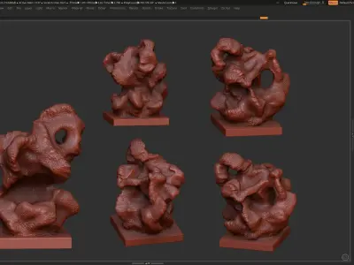 Modern Abstract Decorative sculpture 3d print model 3D print model order
