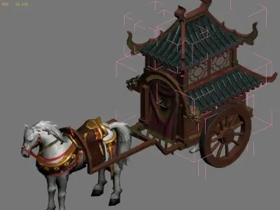 Game Traffic - Carriage 02 3D model