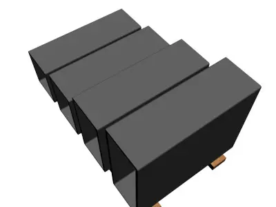 1 2in Wall x8in Rectangle Tube 3D model