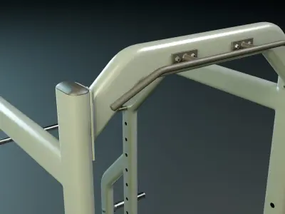 Squat Rack PBR Low-poly 3D model