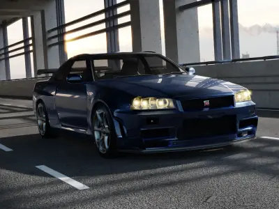 Nissan Skyline GTR R34 3D Model 3D model