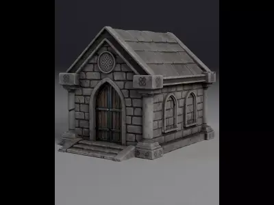 Mausoleum Low-poly 3D model