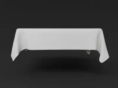 Square Cloth Table 3D model
