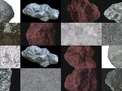Asteroids and meteorits Pack 3D Model Collection