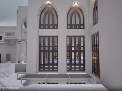 Islamic Mosque 3D Model  Realistic Architecture   Low-poly 3D model