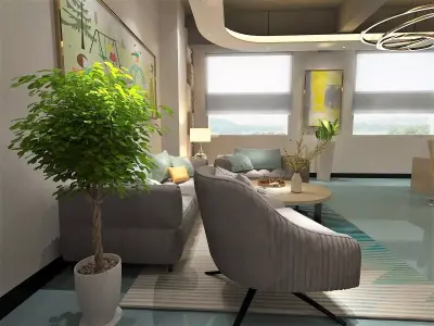 Kindergarden Classroom and Playground Hall 3D model