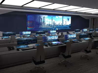modern control room 3D model