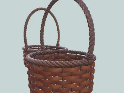 Wicker baskets 3D model