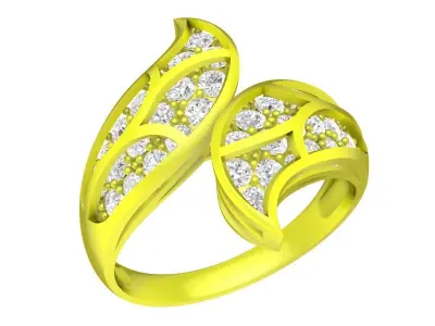 A5357 Fashion Diamond Women Ring 3D print model