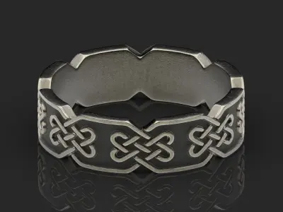 Celtic Knot Ring 3D Print Model 3D print model