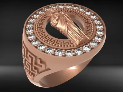Saint Jude Signet Ring anillo san judas  3D print model