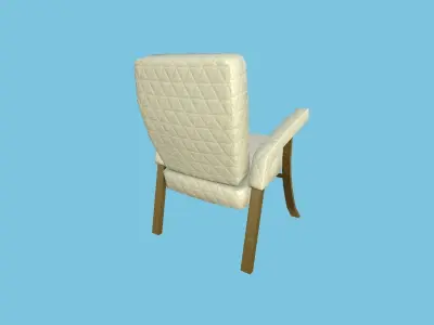 Beige Gold Armchair - Furniture Interior Design Free low-poly 3D model