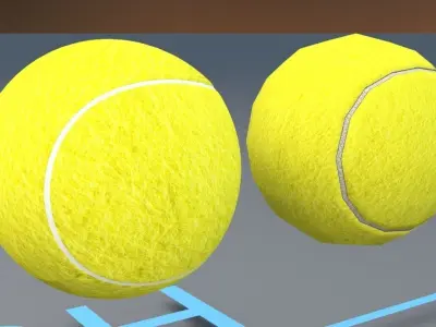 Generic Tennis Ball  Free low-poly 3D model