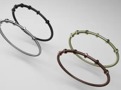 Bracelet With Bolts 3D print model