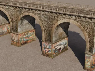 Bridge Low-poly 3D model