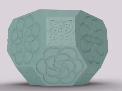 Decorative Geometric Succulent Pot 3D print model