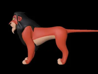 Scar Lion King Low-poly 3D model