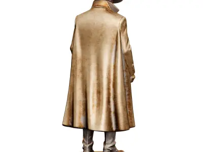 Mysterious Gentleman Statue 3d print and game ready 3D model