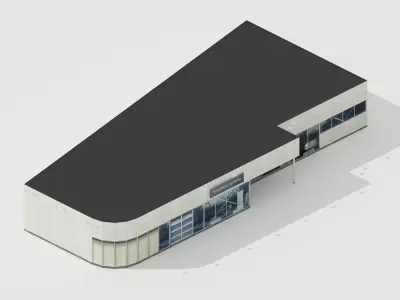 car shop Low-poly 3D model