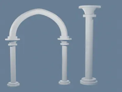 Column and Arch - Low-Poly Architecture Set 01 Low-poly 3D model