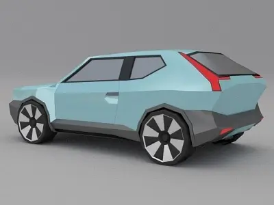 Suv lowpoly concept Low-poly 3D model