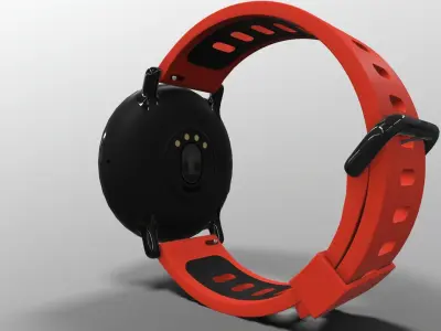 Amazfit Pace Sport Smart Watch Red Low-poly 3D model