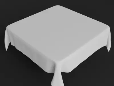 Square Cloth Table 3D model