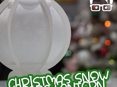 Christmas snow globe lantern Snowball DECORATION LIGHT 3D print model
