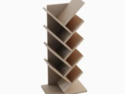 Medium Bookshelf 02 Low-poly 3D model