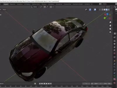 Mercedes Benz E-class Coupe 3D model