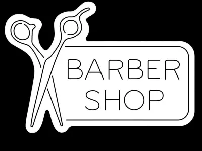 Barber Shop Neon Sign 3D model purchase