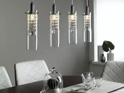 Desiree 4 - Light Kitchen Island Linear Pendant 3D model