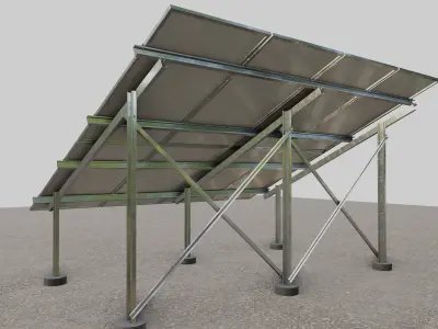 Solar Panel Steel Construction Type 2 3D model