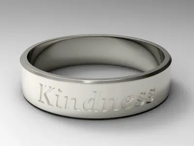 Kindness Ring Silver 3D print model